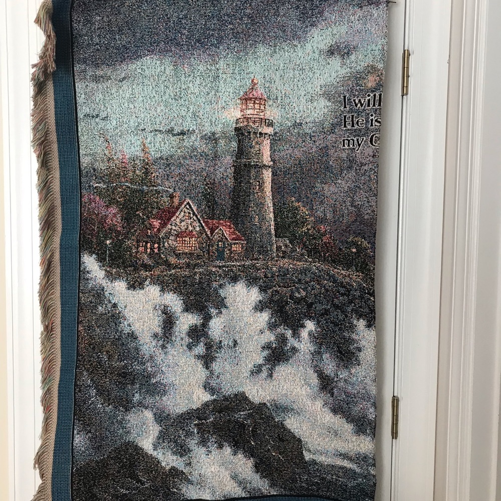 Thomas Kinkade "Conquering the Storms" Throw 50x60